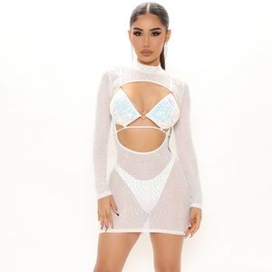 Sequin mini rhinestone dress